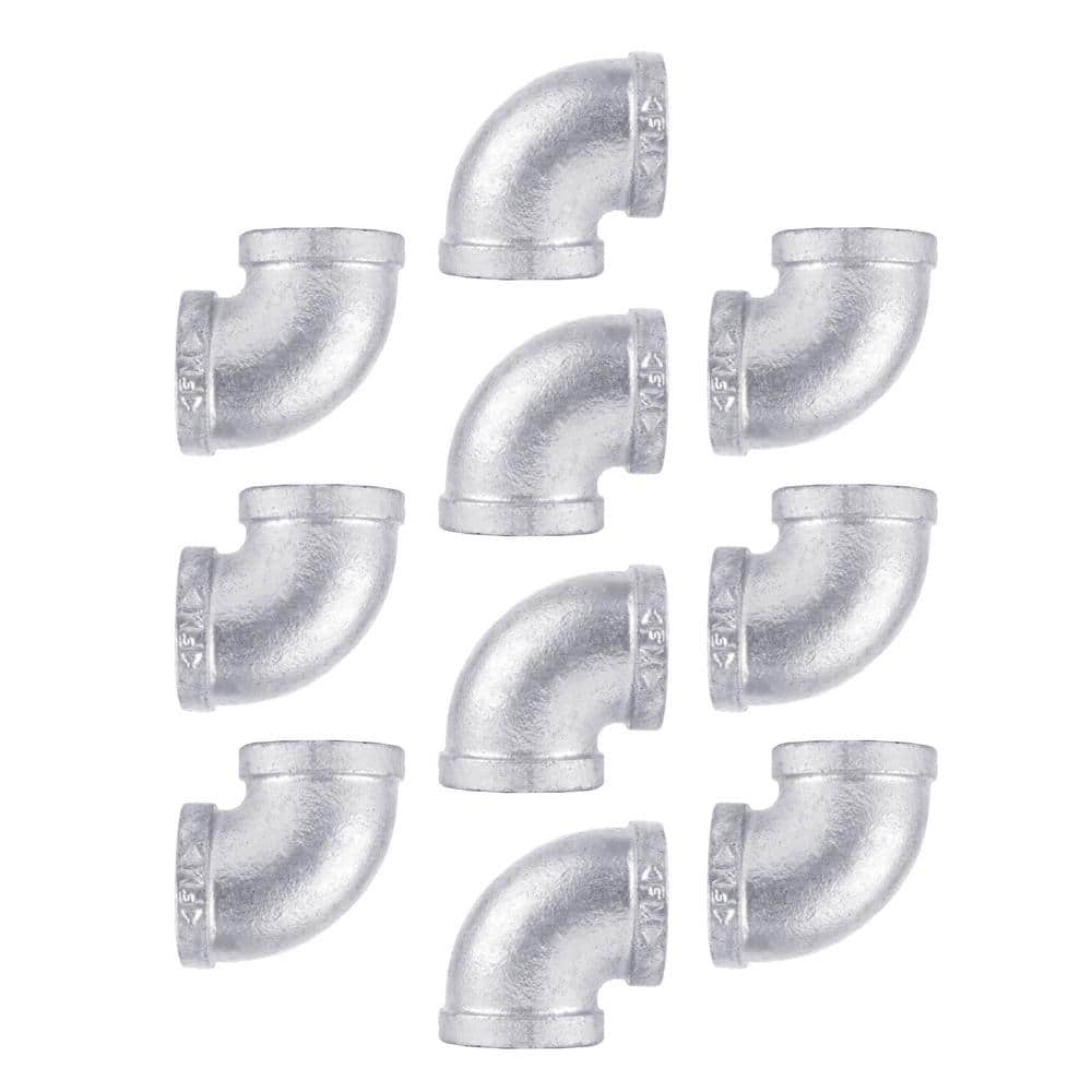 PIPE DECOR 1/2 in. Galvanized Iron 90Degree FPT x FPT Elbow Fitting