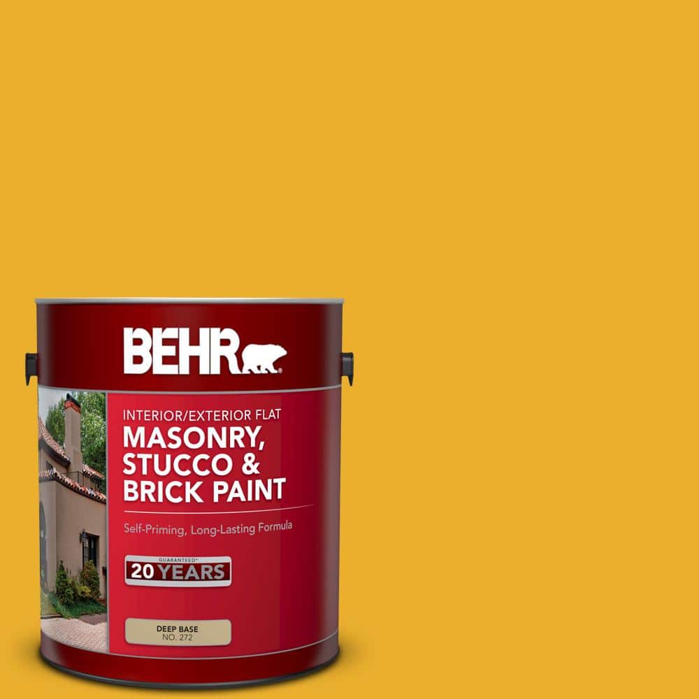 1 gal. #P280-7 Midsummer Gold Flat Interior/Exterior Masonry, Stucco and Br