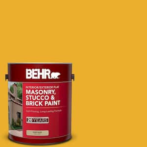 1 gal. #P280-7 Midsummer Gold Flat Interior/Exterior Masonry, Stucco and Brick Paint