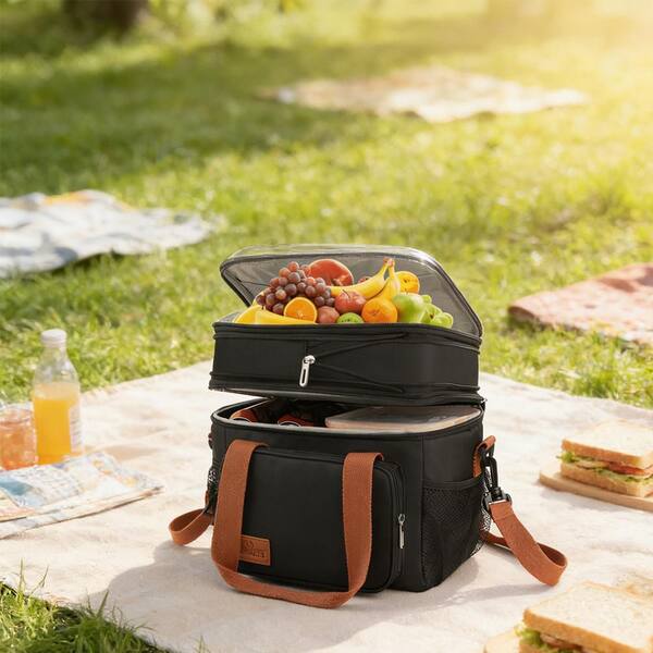 Tahanbath 17L Expandable Insulated Lunch Bag-Leak Proof Freezer