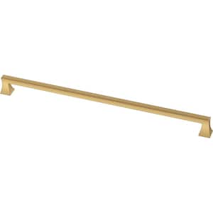 Modern A-Line 12 in. (305 mm) Brushed Brass Cabinet Drawer Pull