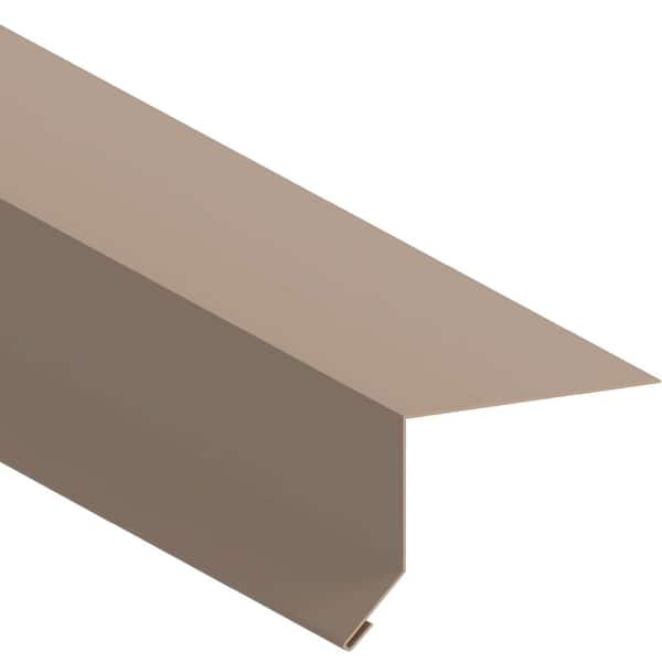 Gibraltar Building Products 1-1/4 in. x 2-1/4 in. x 10 ft. Hemmed Galvanized Steel Drip EdgeFlashing in Tan
