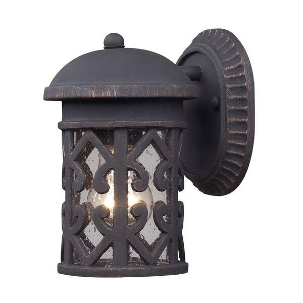 Titan Lighting Tuscany Coast Light Outdoor Weathered Charcoal Wall Sconce