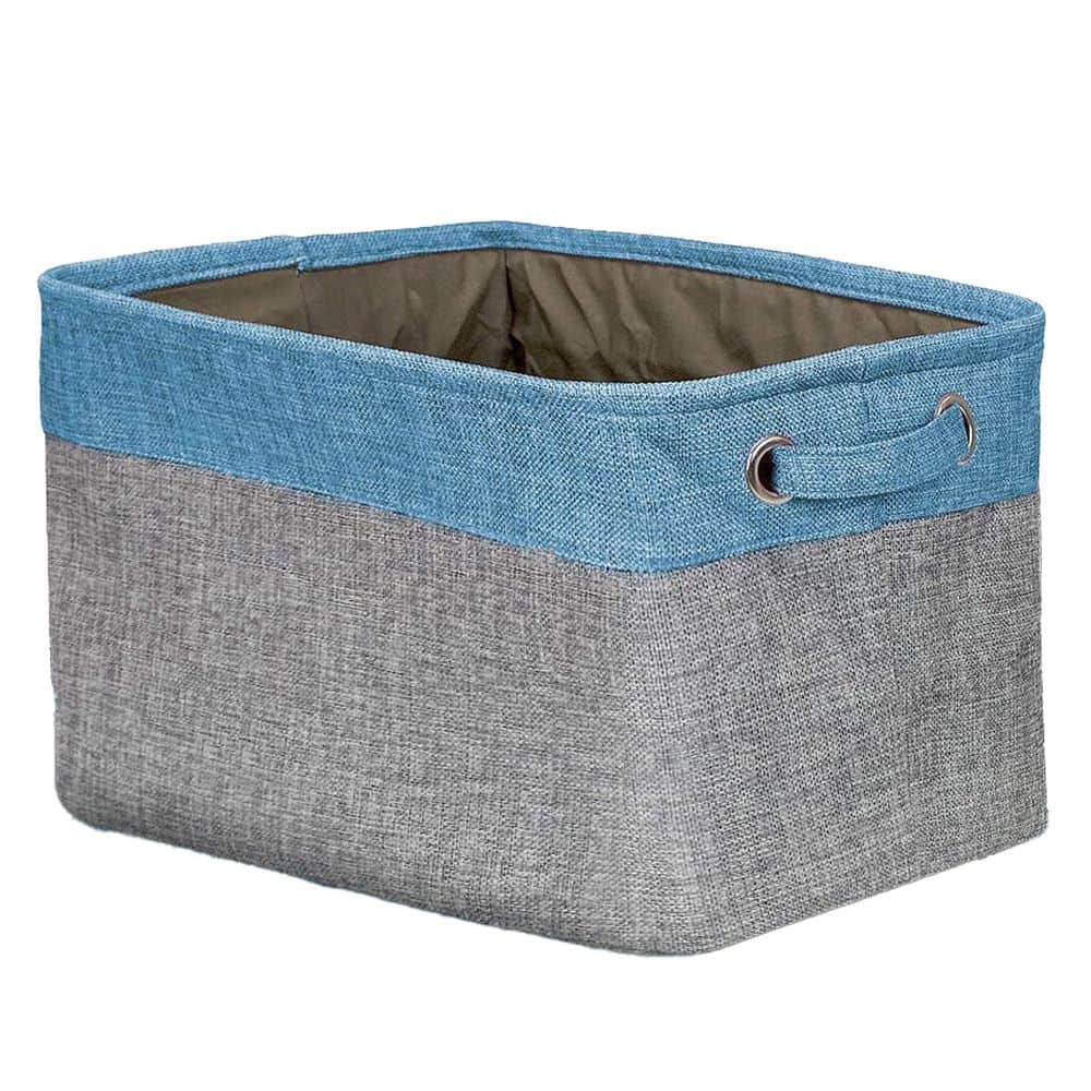 Storage Cubes - Big Collapsible Storage Bins with Dual Handles, Blue 15 in.