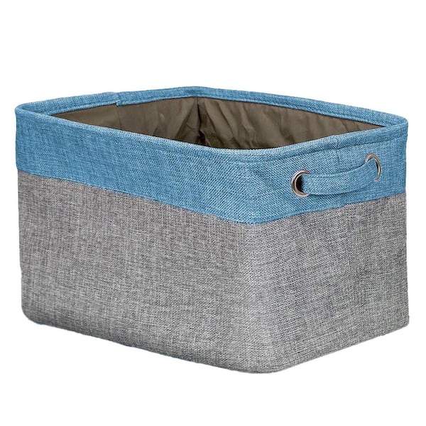 Sorbus Storage Cubes - Big Collapsible Storage Bins with Dual Handles, Blue 15 in. x 9.5 in. Fabric Decorative Basket Set of 1