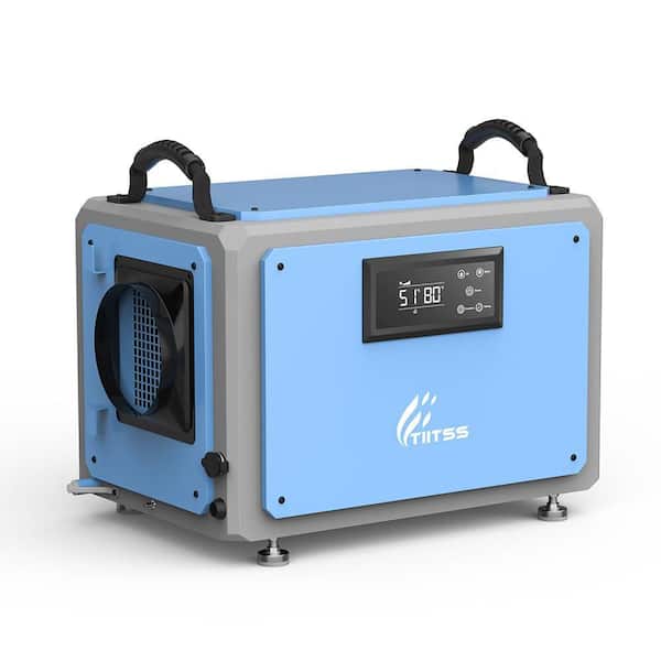 120 pt. 5,500 sq. ft. Commercial Dehumidifier in. Blue, with Pump for Basement, Crawlspace, 2 Drain Hose Connection