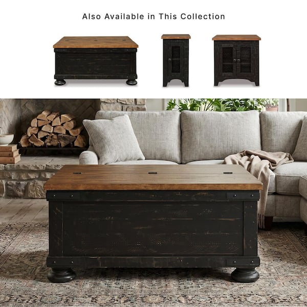 Signature DESIGN BY ASHLEY Valebeck 36 in. Black/Brown Square Wood