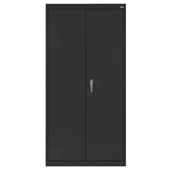 Classic Series Steel Freestanding Garage Cabinet in Black (36 in. W x 72 in. H x 18 in. D)