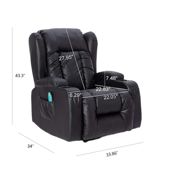 Vegan Leather Heated Massage Chair