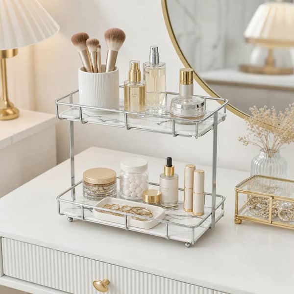 Numhew Stainless Steel Bathroom Organizer, Countertop Perfume