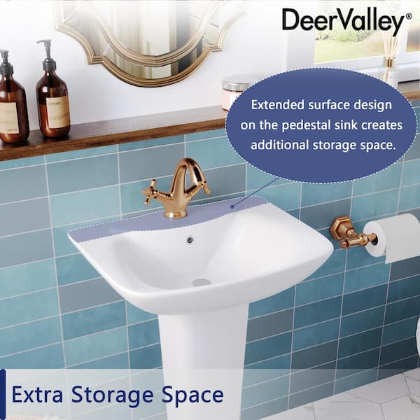 Reviews for DEERVALLEY 24 in. x 19 in. Pedestal Bathroom