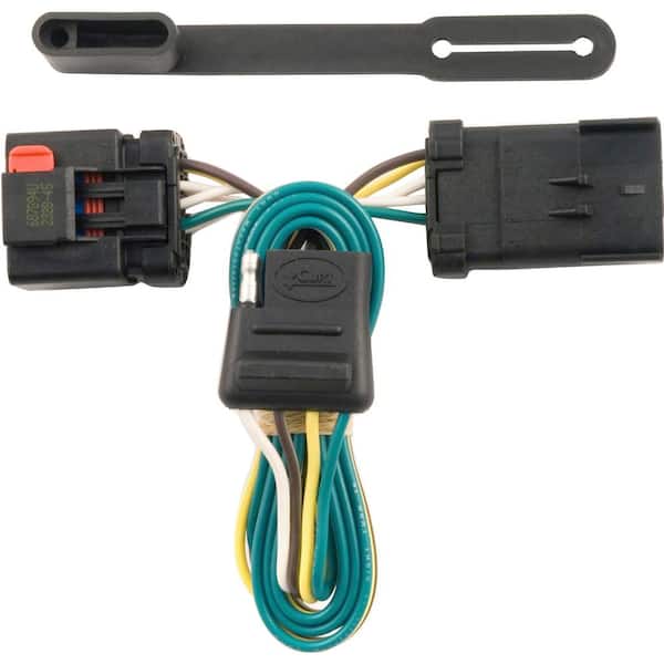 CURT Custom Vehicle-Trailer Wiring Harness, 4-Flat, Select Chrysler, Dodge, Jeep, Mitsubishi with Tow Package, T-Connector