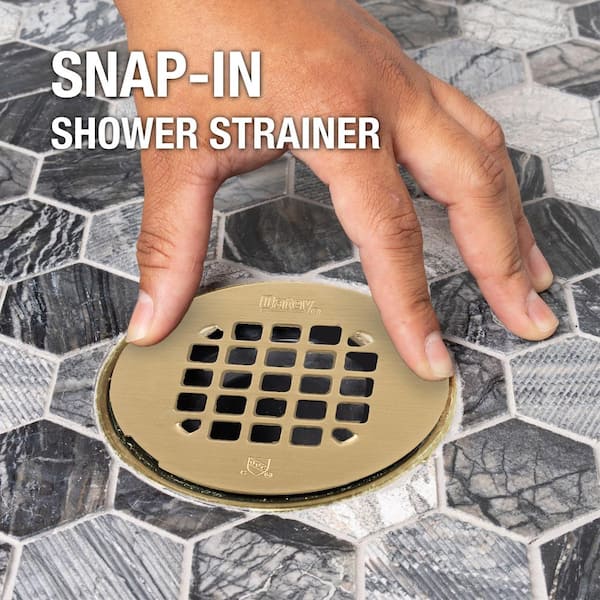 Aquaterior 4x4 Square Bathroom Shower Floor Drain Grate Strainer –