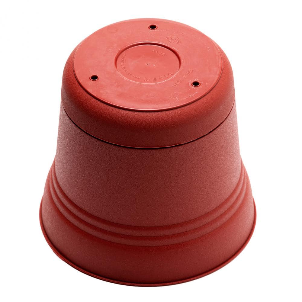 14" Burnt Red Saturn Bell-Shaped Indoor & Outdoor Planter