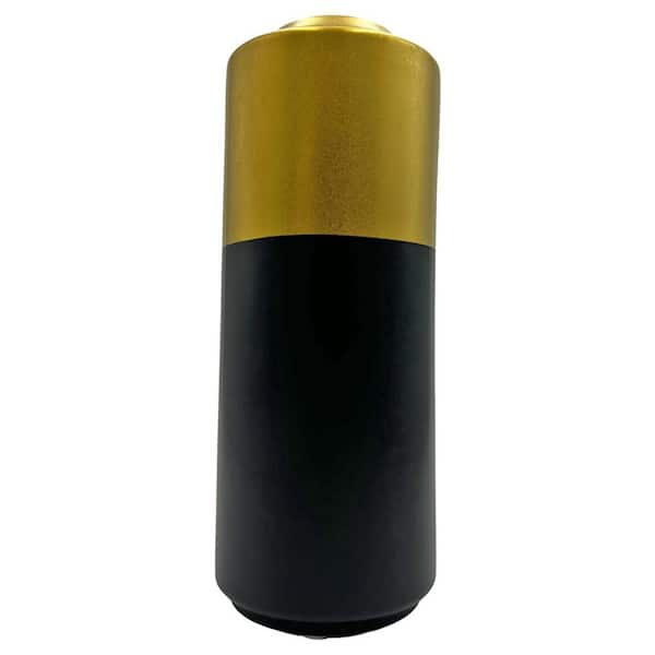 11 in. Black/Gold Ceramic Vase