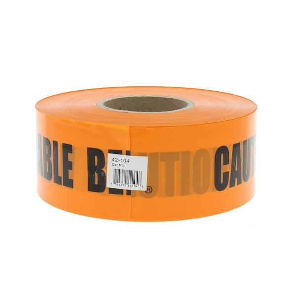 IDEAL 3 in. x 1,000 ft. Non-Detect Underground Caution Buried Fiber Optic  Line, Orange 42-104 - The Home Depot