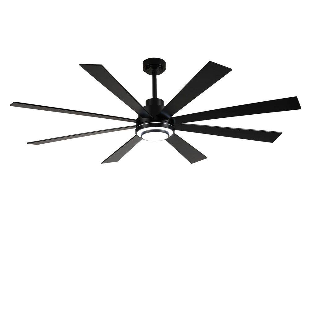 72 in. Matte Black Ceiling Fan with 8 Blades, Dimmable LED Light, Quiet Reversible DC Motor and Remote Control price history on PriceWatchPro