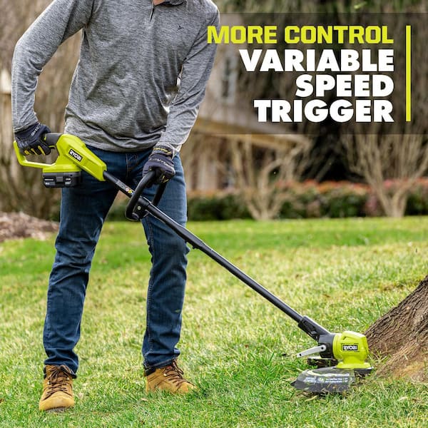 RYOBI ONE+ 18V 13 in. Cordless Battery String Trimmer/Edger with