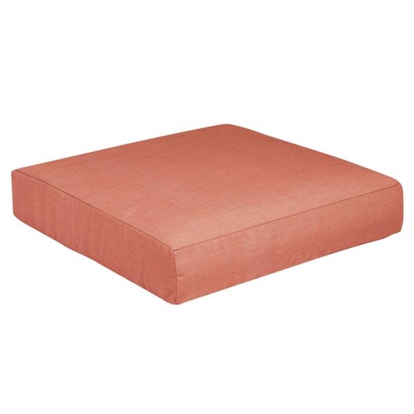 SORRA HOME Sunbrella Cast Coral Rectangle Outdoor Seat Cushion