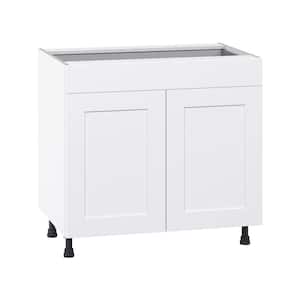 Wallace Painted Warm White Shaker Assembled Base Kitchen Cabinet with a Drawer (36 in. W x 34.5 in. H x 24 in. D)
