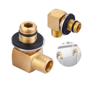 2-Piece 1/2 in. NPT Commercial Wall Mount Faucet Installation Kit Replacement, Back Splash Mount Set Connector Adapter