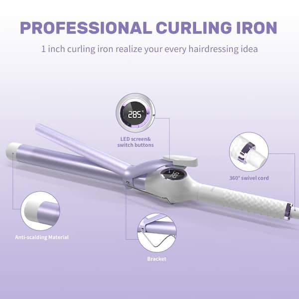 Aoibox Ceramic Hair Curling Iron with Digital Temp Control
