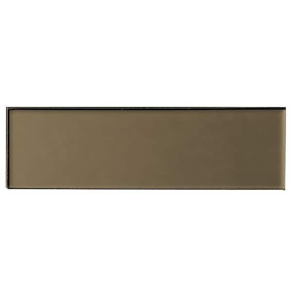 Forever Bronze 4 in. x 16 in. Matte Glass Subway Wall Tile (0.444 sq. ft./Each)