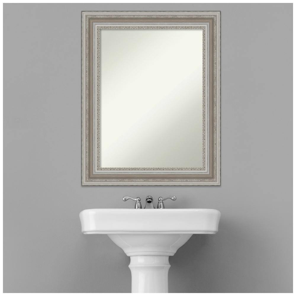 Parlor Silver Rectangular Bathroom Vanity Wall Mirror