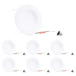 6 in. New Construction and Remodel Recessed Retrofit Dimmable Down Can LED Light (6-Pack)