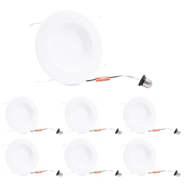 Lecoht 6 in. New Construction and Remodel Recessed Retrofit Dimmable Down Can LED Light (6-Pack)