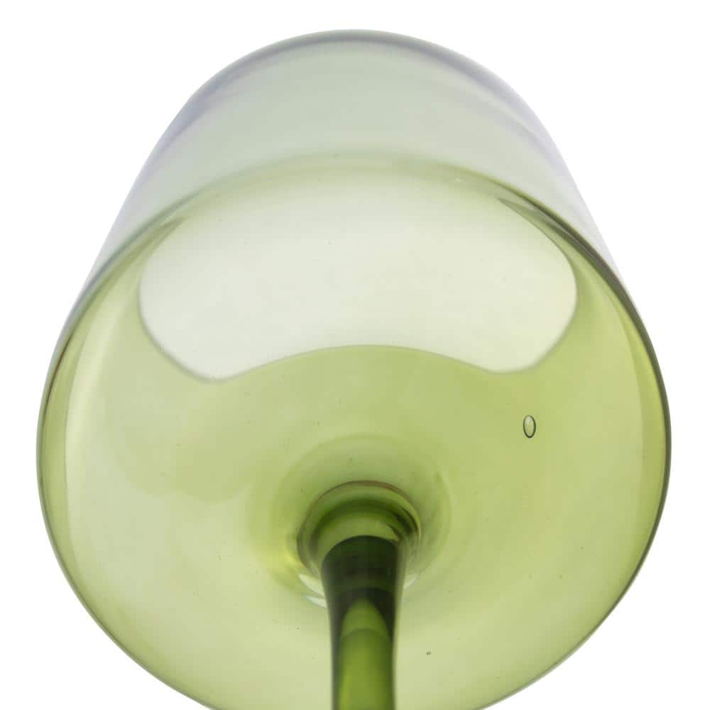 Creative Co-Op Hand Blown Stemmed Wine Glasses, 14 Ounces, 4 Assorted Colors