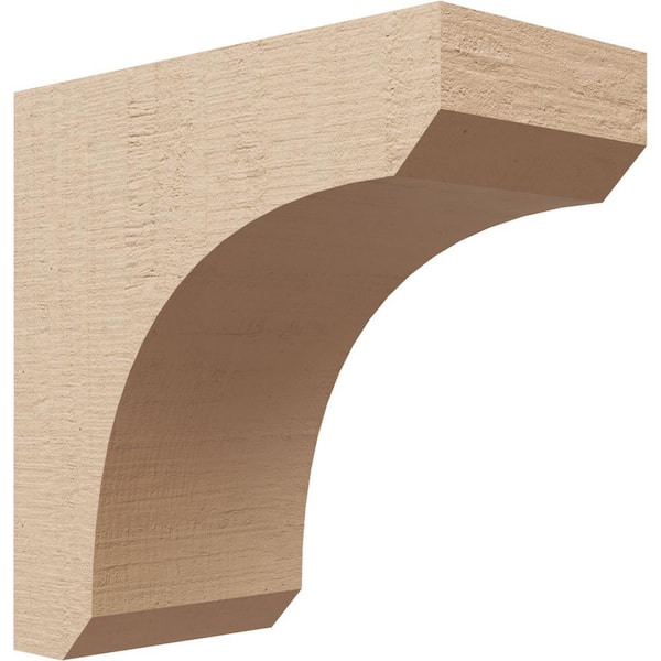 Ekena Millwork 5 in. x 10 in. x 10 in. Series 1 Classic Legacy Rough Cedar Woodgrain Timberthane Polyurethane Corbel, Primed Tan