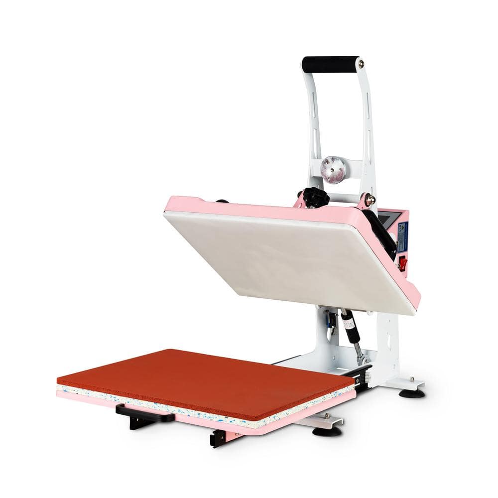 15 x 15 in. Pink Semi-automatic Heat Press Machine with Precise Control and
