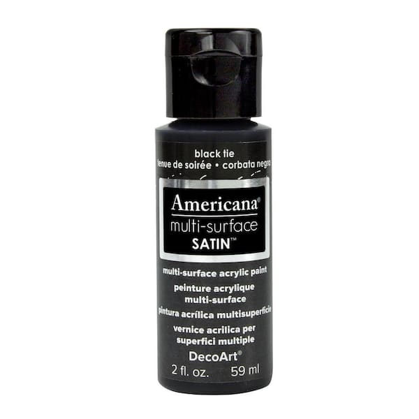 DecoArt Americana 2 oz. Black Tie Satin Multi-Surface Acrylic Paint  DA539-29 - The Home Depot