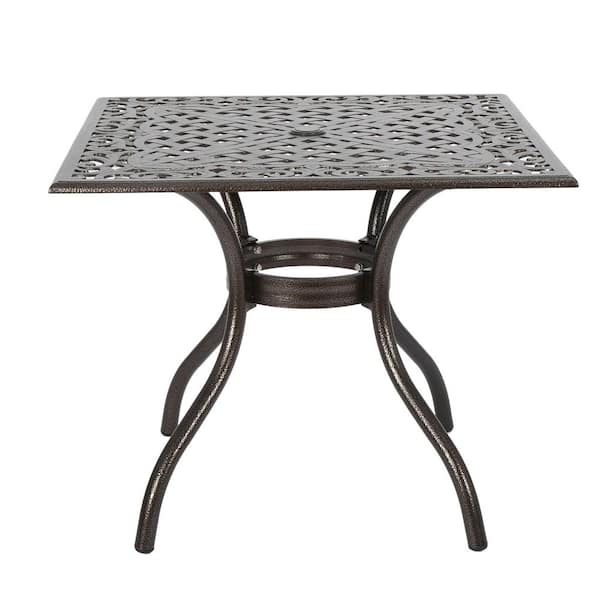 Noble House Square Aluminum Outdoor Dining Table