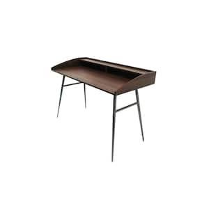 47 in. Brown Multipurpose Home Desk with Top Shelf