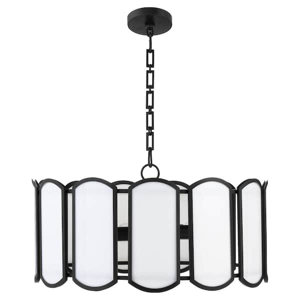 Belleview 5 Light Pendant - Matte Black