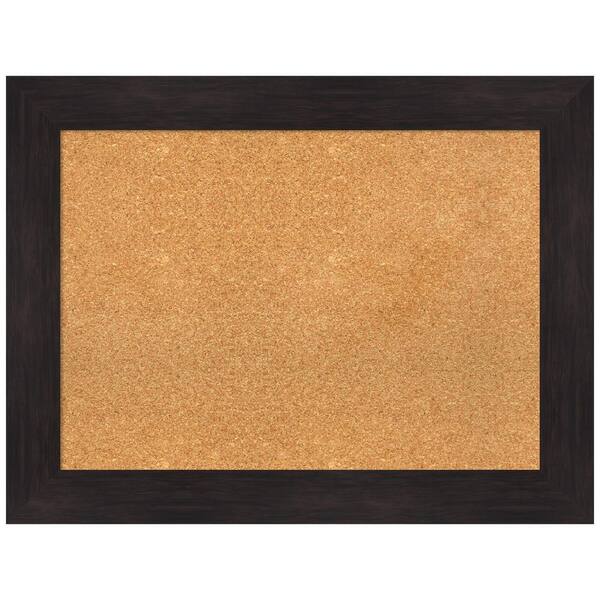 Amanti Art Furniture Espresso 33.62 in. x 25.62 in. Framed Corkboard Memo Board