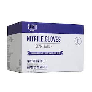 Large Blue Examination 6mil Nitrile Gloves 1000-Count Case