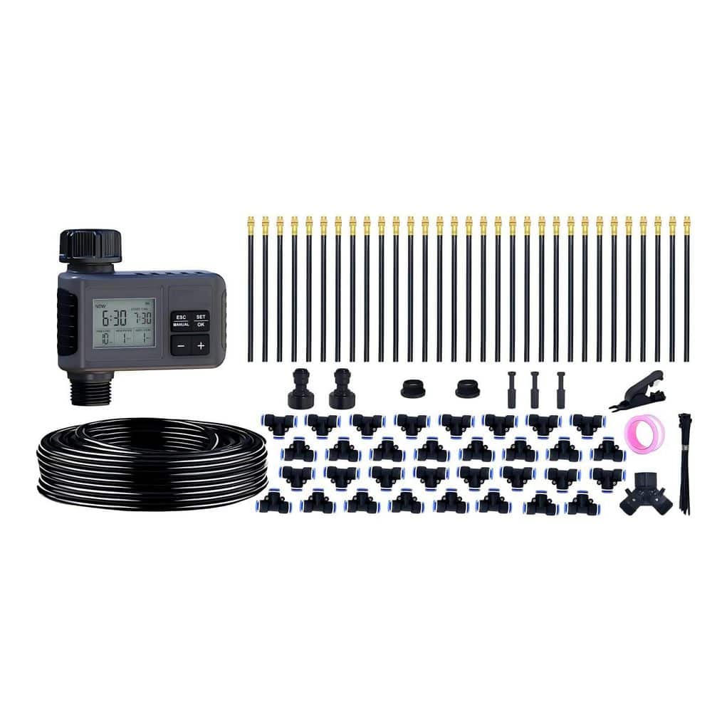 360° Adjustable Drip Irrigation System, 100 ft. Garden Watering System with 32 Nozzles and Water Timer, 5/16 in. Tubing price history on PriceWatchPro