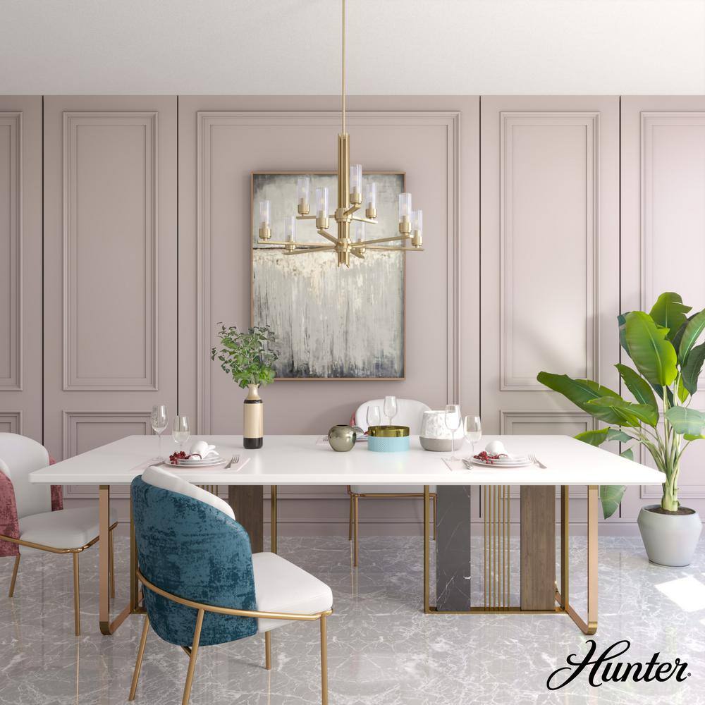 Alturas Gold 9-Light 2-Tier Candle Style Chandelier