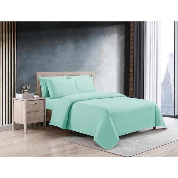 Ulta Soft Cool Max 6-Piece Sea Foam Solid Microfiber King Sheet Set
