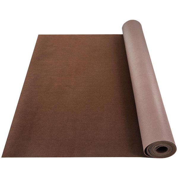 Indoor Outdoor Carpet 6 ft. W x 23 ft. L Indoor/Outdoor Area Rug Water-Proof Carpet Roll, Deep Brown