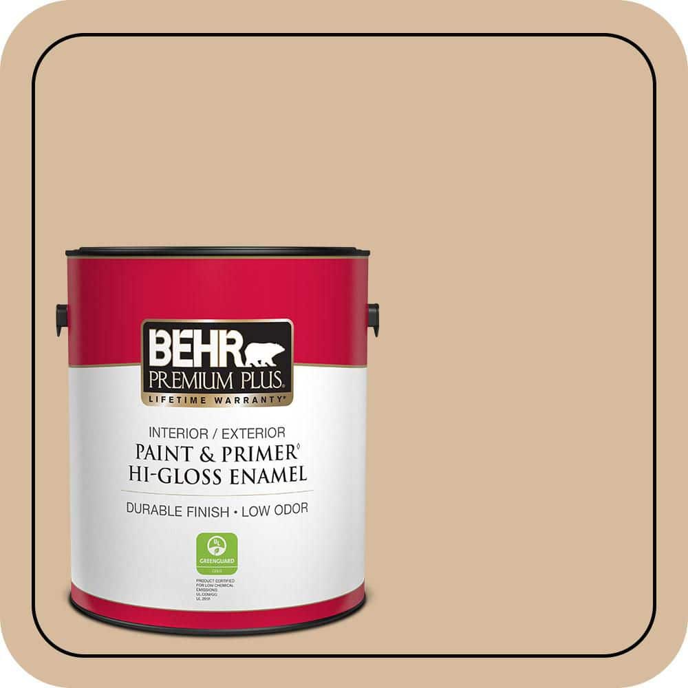 1 gal. #T18-06 Kombucha Hi-Gloss Enamel Interior/Exterior Paint & Primer price history on PriceWatchPro