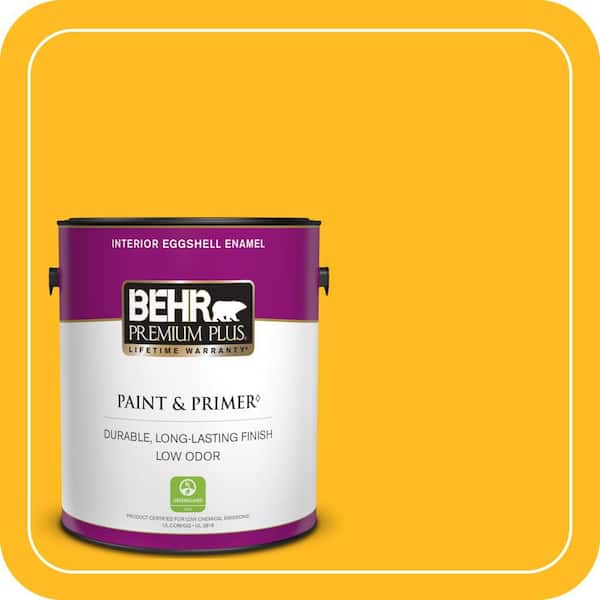 BEHR PREMIUM PLUS 1 gal. #320B-7 Macaw Eggshell Enamel Low Odor Interior Paint & Primer