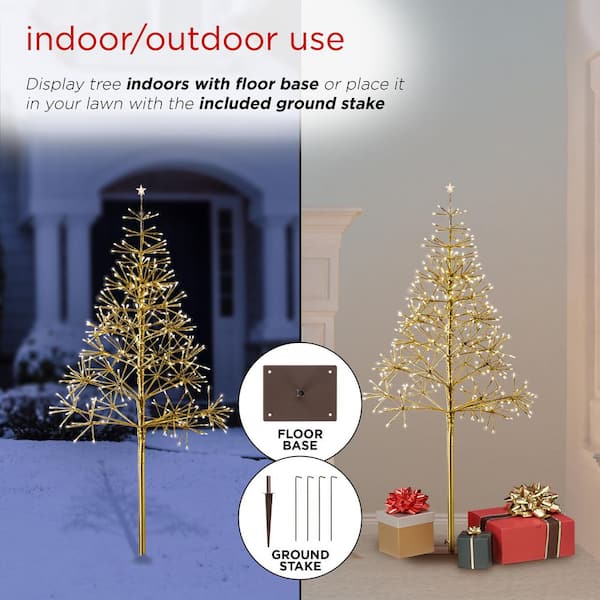 home bargains white led tree