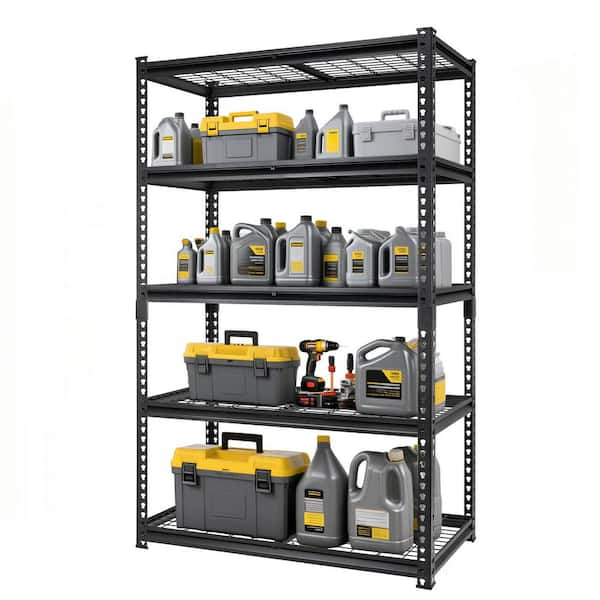 Siavonce 5-Tiers Heavy Duty Garage Metal Adjustable Household