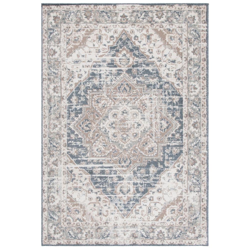 Pyramid 4 ft. x 6 ft. Ivory/Beige Ornate Border Area Rug price history on PriceWatchPro