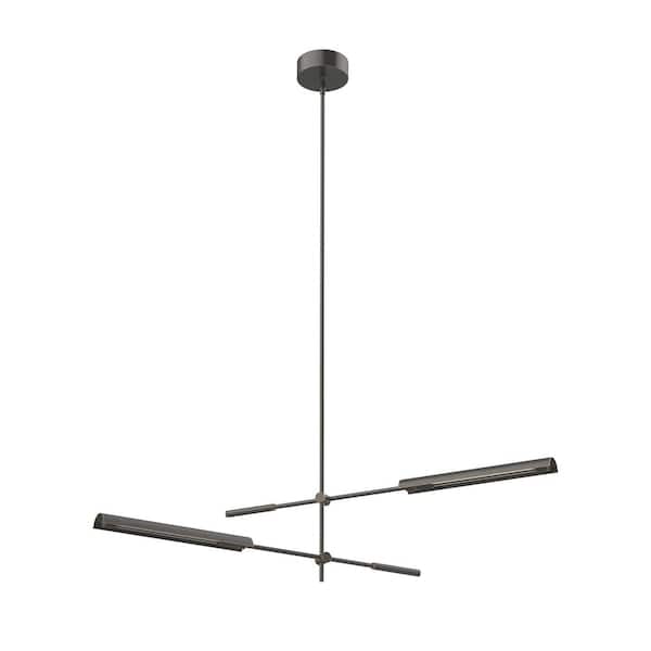 Astrid 2 Head 1 Light 10-Watt Metal Shade/Urban Bronze Integrated LED Pendant Light