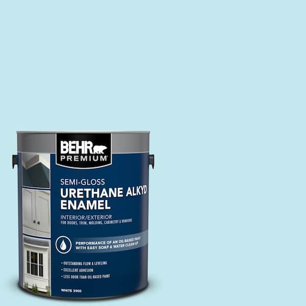 1 gal. #P480-1 Niagara Mist Urethane Alkyd Semi-Gloss Enamel Interior/Exterior Paint